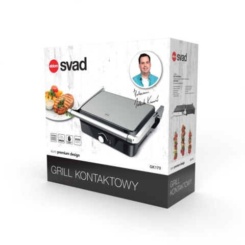 Grill kontaktowy GK170 svad ELDOM składany grill elektryczny Grill kontaktowy GK170 svad ELDOM składany grill elektryczny
