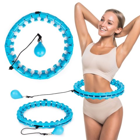 Hula hop z masażerem i dodatkowym ciężarkiem do ćwiczeń fitness Hula hop z masażerem i dodatkowym ciężarkiem do ćwiczeń fitness
