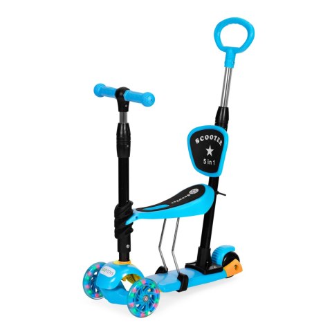 Hulajnoga trójkołowa balansowa led 3w1 świecące kółka - Niebieska ECOTOYS Hulajnoga trójkołowa balansowa led 3w1 świecące kółka - Niebieska ECOTOYS