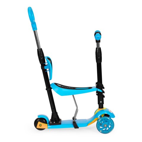 Hulajnoga trójkołowa balansowa led 3w1 świecące kółka - Niebieska ECOTOYS Hulajnoga trójkołowa balansowa led 3w1 świecące kółka - Niebieska ECOTOYS