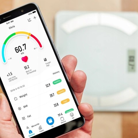 Inteligentna waga łazienkowa bluetooth Eldom TWO500 czarna Inteligentna waga łazienkowa bluetooth Eldom TWO500 czarna