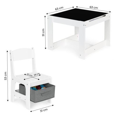 Komplet dla dzieci stolik i krzesełka drewniane ECOTOYS Komplet dla dzieci stolik i krzesełka drewniane ECOTOYS