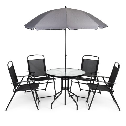Komplet mebli ogrodowych stolik 4 krzesła parasol MultiGarden Komplet mebli ogrodowych stolik 4 krzesła parasol MultiGarden