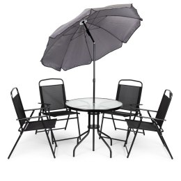 Komplet mebli ogrodowych stolik 4 krzesła parasol MultiGarden