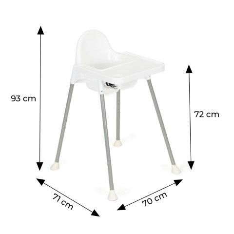 Krzesełko fotelik do karmienia 2w1 ECOTOYS biały Krzesełko fotelik do karmienia 2w1 ECOTOYS biały