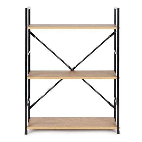 Regał drewniany metalowa rama szeroki LOFT 3 półki ModernHome Regał drewniany metalowa rama szeroki LOFT 3 półki ModernHome