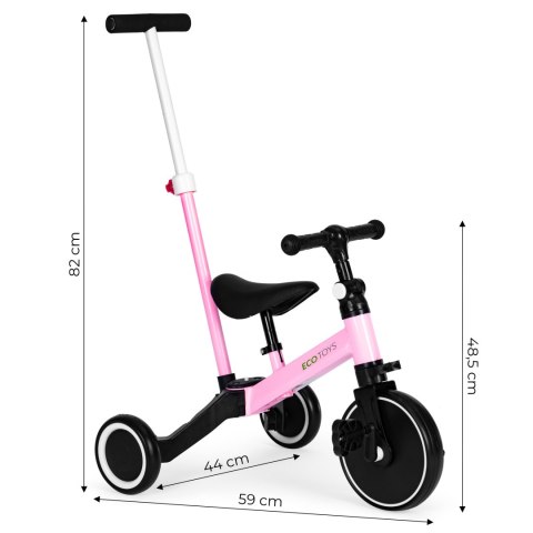 Rower trójkołowy biegowy 2w1 rączka do prowadzenia ECOTOYS Rower trójkołowy biegowy 2w1 rączka do prowadzenia ECOTOYS
