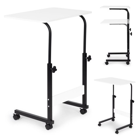 Stolik pod laptopa z kółkami biurko dostawiane do fotela kanapy biały ModernHome Stolik pod laptopa z kółkami biurko dostawiane do fotela kanapy biały ModernHome