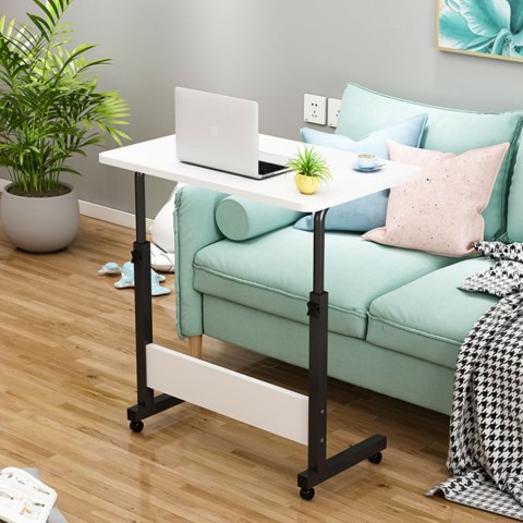 Stolik pod laptopa z kółkami biurko dostawiane do fotela kanapy biały ModernHome Stolik pod laptopa z kółkami biurko dostawiane do fotela kanapy biały ModernHome
