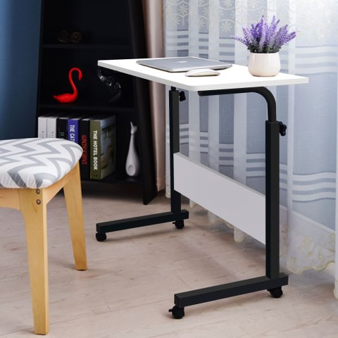 Stolik pod laptopa z kółkami biurko dostawiane do fotela kanapy biały ModernHome Stolik pod laptopa z kółkami biurko dostawiane do fotela kanapy biały ModernHome