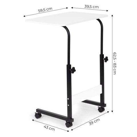 Stolik pod laptopa z kółkami biurko dostawiane do fotela kanapy biały ModernHome Stolik pod laptopa z kółkami biurko dostawiane do fotela kanapy biały ModernHome