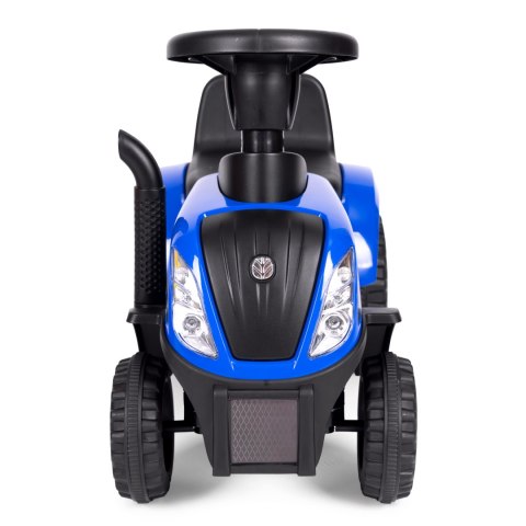 Jeździk traktor New Holland z przyczepką dla dzieci interaktywna kierownica dźwięki niebieski Jeździk traktor New Holland z przyczepką dla dzieci interaktywna kierownica dźwięki niebieski