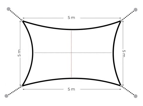 Kwadratowy żagiel przeciwsłoneczny 5x5 m daszek wodoodporny beżowy MultiGarden Kwadratowy żagiel przeciwsłoneczny 5x5 m daszek wodoodporny beżowy MultiGarden