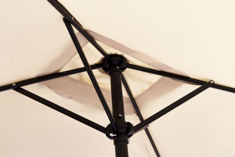 Prostokątny duży parasol ogrodowy skośny łamany z korbą beżowy 200x140 cm MultiGarden Prostokątny duży parasol ogrodowy skośny łamany z korbą beżowy 200x140 cm MultiGarden