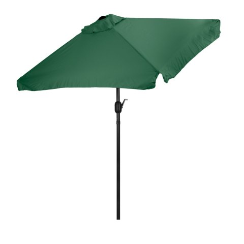 Prostokątny duży parasol ogrodowy skośny łamany z korbą zielony 200x140 cm MultiGarden Prostokątny duży parasol ogrodowy skośny łamany z korbą zielony 200x140 cm MultiGarden