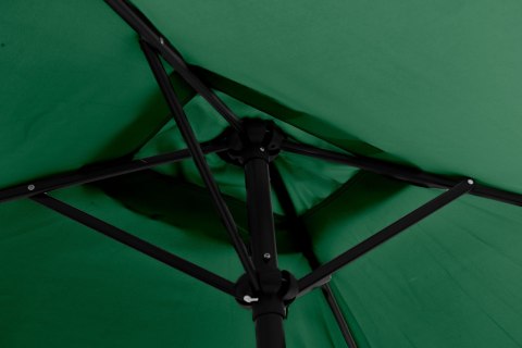 Prostokątny duży parasol ogrodowy skośny łamany z korbą zielony 200x140 cm MultiGarden Prostokątny duży parasol ogrodowy skośny łamany z korbą zielony 200x140 cm MultiGarden