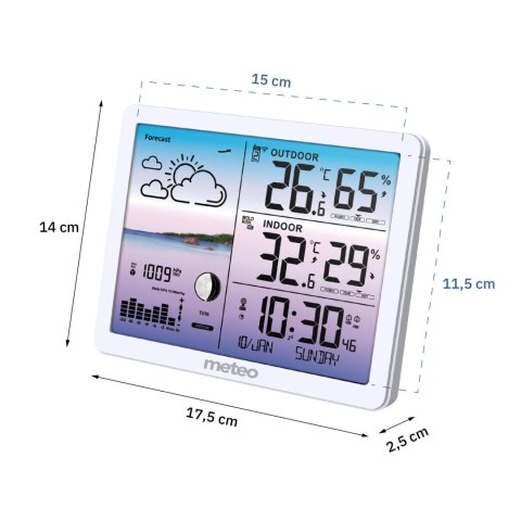 Stacja pogodowa METEO SP107 biała Stacja pogodowa METEO SP107 biała