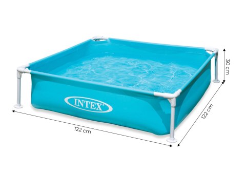 Basen stelażowy kwadratowy brodzik dla dzieci 122x122x30 cm INTEX 57173 Basen stelażowy kwadratowy brodzik dla dzieci 122x122x30 cm INTEX 57173