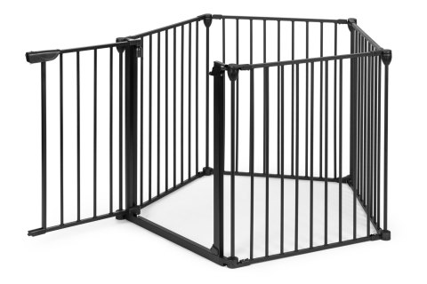 Bramka kojec barierka ochronna dla dzieci i zwierząt 5 paneli 60 cm metal czarny ECOTOYS Bramka kojec barierka ochronna dla dzieci i zwierząt 5 paneli 60 cm metal czarny ECOTOYS