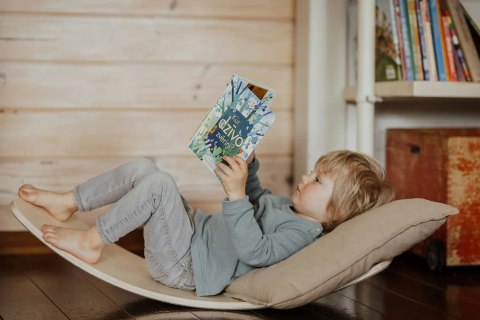 Deska do balansowania dla dzieci bujak drewniany ćwiczenia równowagi ECOTOYS Deska do balansowania dla dzieci bujak drewniany ćwiczenia równowagi ECOTOYS