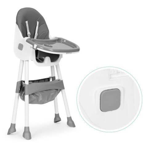Fotelik krzesełko do karmienia dzieci tacka kosz 5 punktowe pasy szary ECOTOYS Fotelik krzesełko do karmienia dzieci tacka kosz 5 punktowe pasy szary ECOTOYS