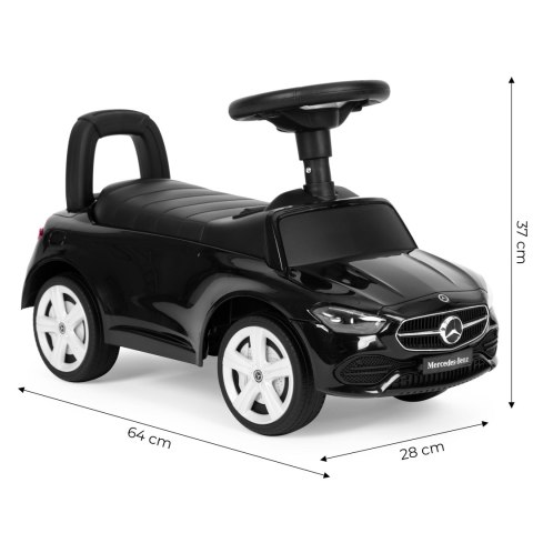 Jeździk autko Mercedes C CLASS interaktywna kierownica dźwięki czarny Jeździk autko Mercedes C CLASS interaktywna kierownica dźwięki czarny