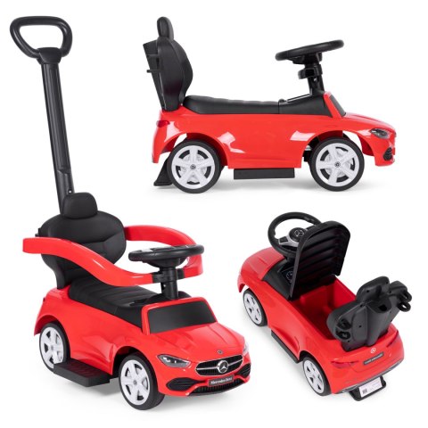 Jeździk pchacz autko Mercedes C CLASS interaktywna kierownica prowadnik czerwony Jeździk pchacz autko Mercedes C CLASS interaktywna kierownica prowadnik czerwony