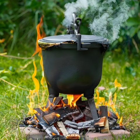Kociołek żeliwny stojący 5L garnek myśliwski ognisko grill MultiGarden Kociołek żeliwny stojący 5L garnek myśliwski ognisko grill MultiGarden