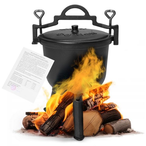 Kociołek żeliwny stojący 8L garnek myśliwski ognisko grill MultiGarden Kociołek żeliwny stojący 8L garnek myśliwski ognisko grill MultiGarden