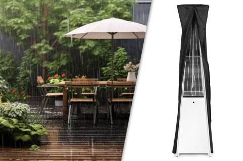 Ogrzewacz parasol gazowy grzejnik 13 kW srebrny szklany na ogród patio reduktor wąż pokrowiec MultiGarden Ogrzewacz parasol gazowy grzejnik 13 kW srebrny szklany na ogród patio reduktor wąż pokrowiec MultiGarden
