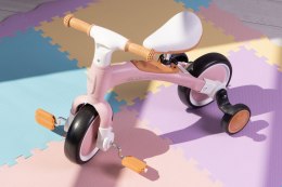 Rower rowerek biegowy z pedałami - treningowy kółka boczne 3w1 różowy ECOTOYS