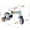 Rower rowerek biegowy z pedałami - treningowy kółka boczne 3w1 zielony ECOTOYS