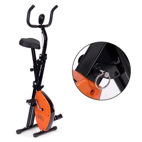 Rowerek treningowy rower stacjonanry fitness mechaniczny licznik komputer płynna regulacja - pomarańczowy ModernHome Rowerek treningowy rower stacjonanry fitness mechaniczny licznik komputer płynna regulacja - pomarańczowy ModernHome