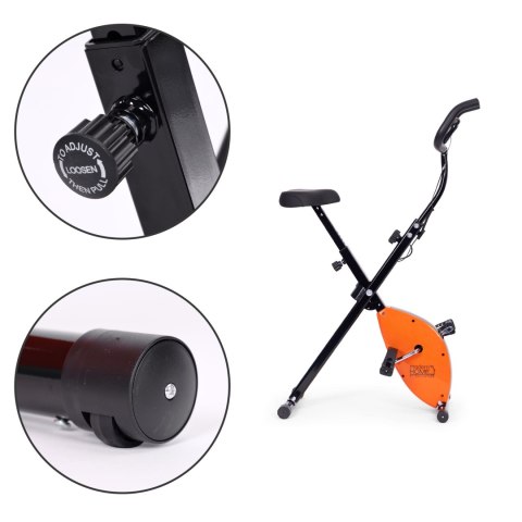 Rowerek treningowy rower stacjonanry fitness mechaniczny licznik komputer płynna regulacja - pomarańczowy ModernHome Rowerek treningowy rower stacjonanry fitness mechaniczny licznik komputer płynna regulacja - pomarańczowy ModernHome