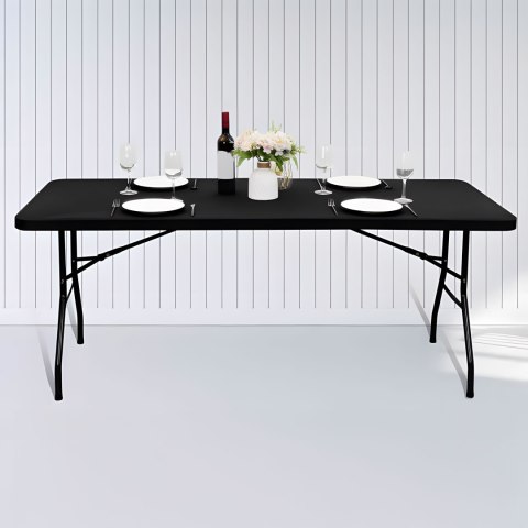 Stół cateringowy 180 cm składany w walizkę czarny ModernHome Stół cateringowy 180 cm składany w walizkę czarny ModernHome