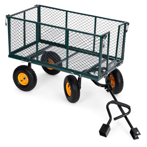 Wózek transportowy ogrodowy 400 kg do traktorka otwierane burty duże pompowane koła MultiGarden Wózek transportowy ogrodowy 400 kg do traktorka otwierane burty duże pompowane koła MultiGarden