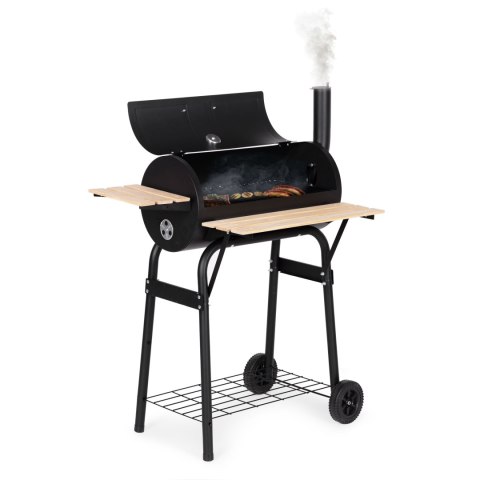 Duży grill ogrodowy z termometrem komin 3 półki koła MultiGarden Duży grill ogrodowy z termometrem komin 3 półki koła MultiGarden
