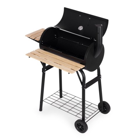 Duży grill ogrodowy z termometrem komin 3 półki koła MultiGarden Duży grill ogrodowy z termometrem komin 3 półki koła MultiGarden