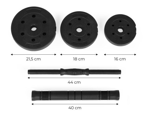 Hantle regulowane 2x10 kg sztanga zestaw 20 kg gryf Hantle regulowane 2x10 kg sztanga zestaw 20 kg gryf