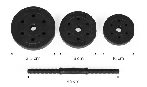 Hantle regulowane 2x10 kg zestaw do ćwiczeń 20 kg Hantle regulowane 2x10 kg zestaw do ćwiczeń 20 kg