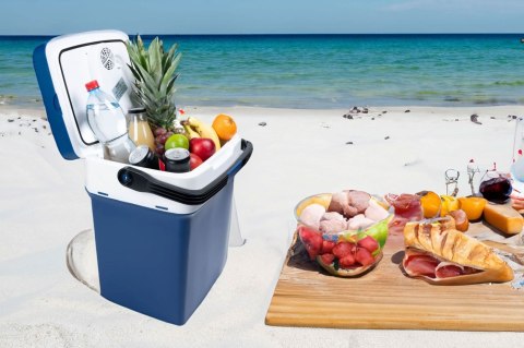 Lodówka turystyczna przenośna samochodowa 29L 220-240V DC12V funkcja grzania wkład gratis niebieska Lodówka turystyczna przenośna samochodowa 29L 220-240V DC12V funkcja grzania wkład gratis niebieska