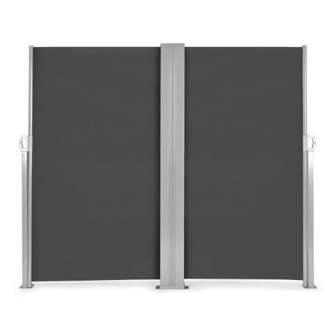Podwójna markiza 300x300x180 cm przeciwsłoneczna boczna parawan roleta antracyt MultiGarden Podwójna markiza 300x300x180 cm przeciwsłoneczna boczna parawan roleta antracyt MultiGarden