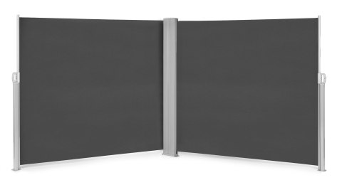 Podwójna markiza 300x300x180 cm przeciwsłoneczna boczna parawan roleta antracyt MultiGarden Podwójna markiza 300x300x180 cm przeciwsłoneczna boczna parawan roleta antracyt MultiGarden