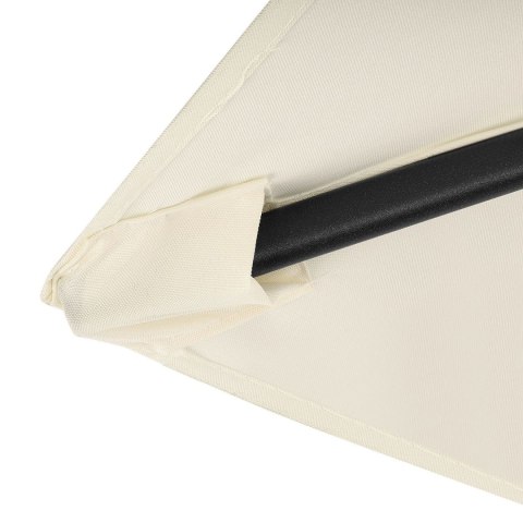 Składany parasol ogrodowy balkonowy regulowany 210 cm beżowy Składany parasol ogrodowy balkonowy regulowany 210 cm beżowy
