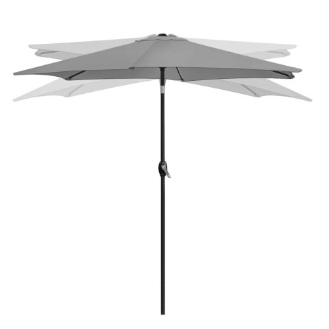 Składany parasol ogrodowy balkonowy regulowany 210 cm szary Składany parasol ogrodowy balkonowy regulowany 210 cm szary