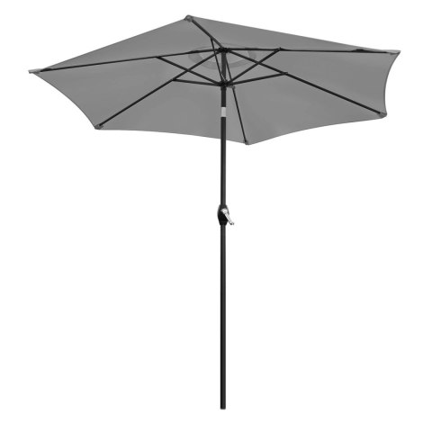 Składany parasol ogrodowy balkonowy regulowany 210 cm szary Składany parasol ogrodowy balkonowy regulowany 210 cm szary