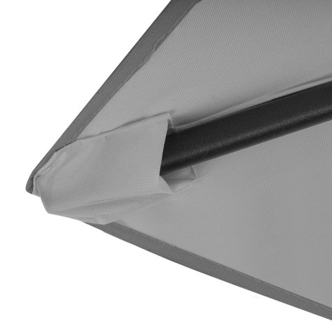 Składany parasol ogrodowy balkonowy regulowany 210 cm szary Składany parasol ogrodowy balkonowy regulowany 210 cm szary