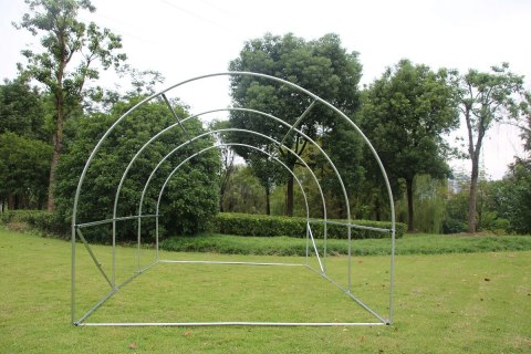Szklarnia tunel ogrodowy 3x2x2 m foliowy wielosezonowy metalowy stelaż biała folia 2 wejścia Szklarnia tunel ogrodowy 3x2x2 m foliowy wielosezonowy metalowy stelaż biała folia 2 wejścia
