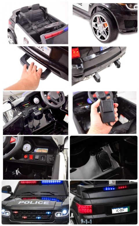 AUTO SUV POLICYJNY NA AKUMULATOR, MIĘKKIE SIEDZENIE, MĘKKIE KOŁA/JC002 AUTO SUV POLICYJNY NA AKUMULATOR, MIĘKKIE SIEDZENIE, MĘKKIE KOŁA/JC002