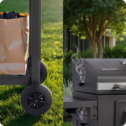 Grill węglowy z pokrowcem Berdsen BD-892 czarny Grill węglowy z pokrowcem Berdsen BD-892 czarny